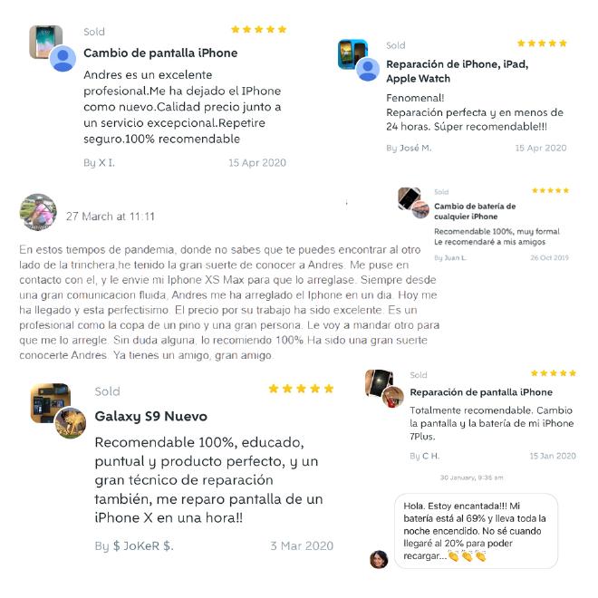 Reviews from customers